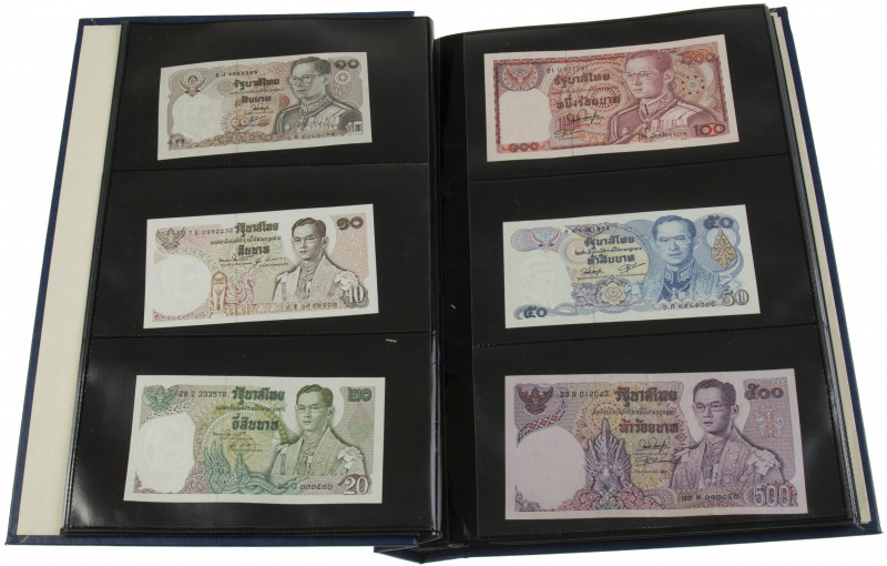 Wereld - Album banknotes world including Singapore, Thailand, Netherlands, Indon...