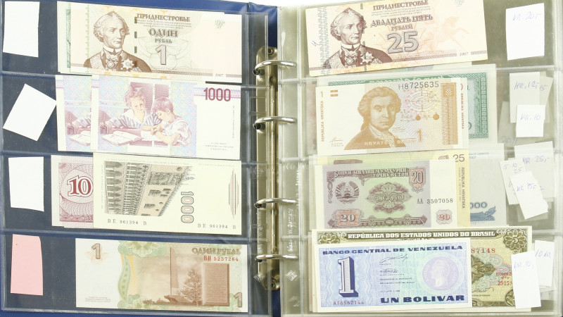 Wereld - Album world banknotes including Ceylon, Vietnam, Lebanon, Moldova, Nepa...