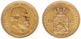 Nederland - Gouden Tientjes 1875 - 1933 - 10 Gulden 1876 - Gold - VF, gepoetst