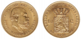 Nederland - Gouden Tientjes 1875 - 1933 - 10 Gulden 1876 - Gold - XF+
