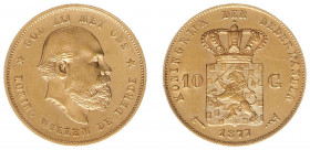 Nederland - Gouden Tientjes 1875 - 1933 - 10 Gulden 1877 - Gold - a.XF