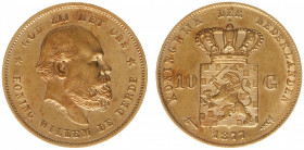 Nederland - Gouden Tientjes 1875 - 1933 - 10 Gulden 1877 - Gold - XF