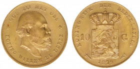 Nederland - Gouden Tientjes 1875 - 1933 - 10 Gulden 1879 - Gold - XF/UNC