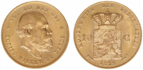 Nederland - Gouden Tientjes 1875 - 1933 - 10 Gulden 1879 - Gold - XF/UNC
