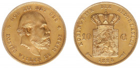 Nederland - Gouden Tientjes 1875 - 1933 - 10 Gulden 1885 - Gold - XF