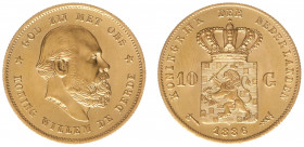 Nederland - Gouden Tientjes 1875 - 1933 - 10 Gulden 1886 - Gold - XF