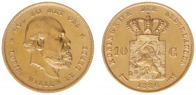 Nederland - Gouden Tientjes 1875 - 1933 - 10 Gulden 1886 - Gold - XF