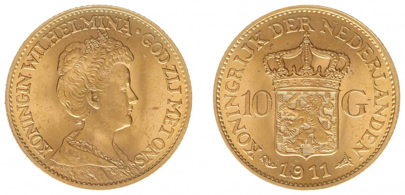 Nederland - Gouden Tientjes 1875 - 1933 - 10 Gulden 1911 - Gold - a.XF