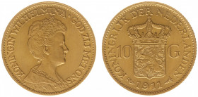 Nederland - Gouden Tientjes 1875 - 1933 - 10 Gulden 1911 - Gold - XF