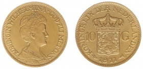 Nederland - Gouden Tientjes 1875 - 1933 - 10 Gulden 1911 - Gold - XF