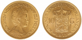 Nederland - Gouden Tientjes 1875 - 1933 - 10 Gulden 1911 - Gold - XF/UNC