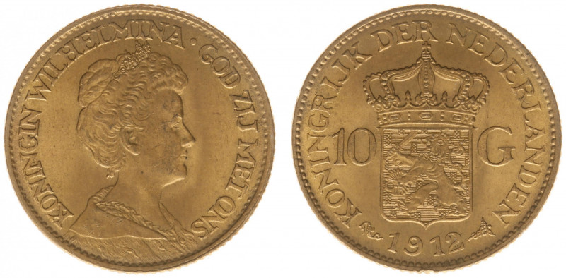 Nederland - Gouden Tientjes 1875 - 1933 - 10 Gulden 1912 - Gold - a.XF