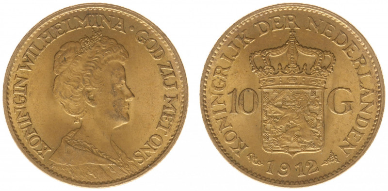 Nederland - Gouden Tientjes 1875 - 1933 - 10 Gulden 1912 - Gold - a.XF