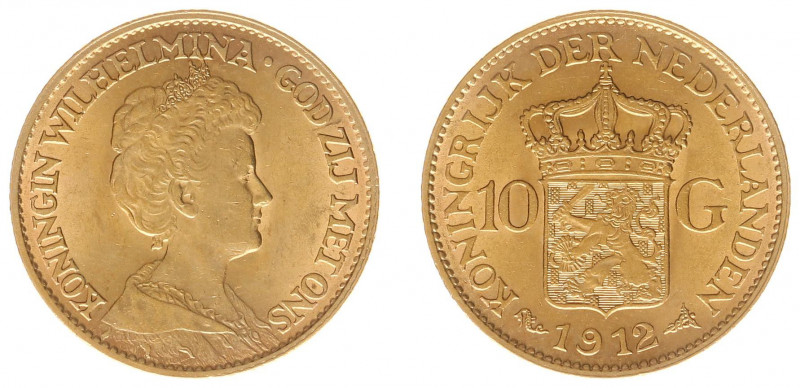 Nederland - Gouden Tientjes 1875 - 1933 - 10 Gulden 1912 - Gold - a.XF