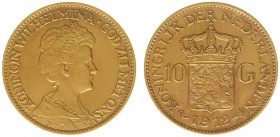 Nederland - Gouden Tientjes 1875 - 1933 - 10 Gulden 1912 - Gold - XF, gepoetst