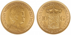 Nederland - Gouden Tientjes 1875 - 1933 - 10 Gulden 1912 - Gold - XF