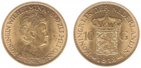 Nederland - Gouden Tientjes 1875 - 1933 - 10 Gulden 1912 - Gold - XF