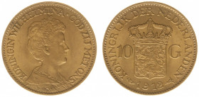 Nederland - Gouden Tientjes 1875 - 1933 - 10 Gulden 1912 - Gold - XF