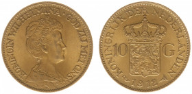 Nederland - Gouden Tientjes 1875 - 1933 - 10 Gulden 1912 - Gold - XF