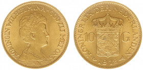 Nederland - Gouden Tientjes 1875 - 1933 - 10 Gulden 1912 - Gold - XF