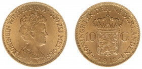 Nederland - Gouden Tientjes 1875 - 1933 - 10 Gulden 1912 - Gold - XF