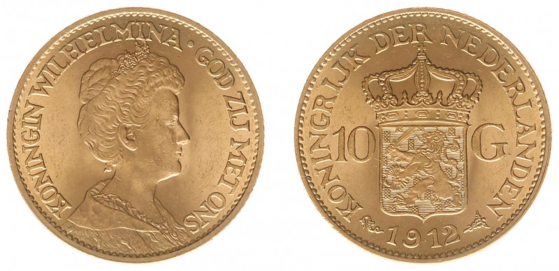 Nederland - Gouden Tientjes 1875 - 1933 - 10 Gulden 1912 - Gold - XF