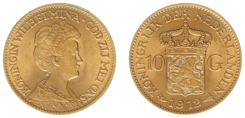 Nederland - Gouden Tientjes 1875 - 1933 - 10 Gulden 1912 - Gold - XF