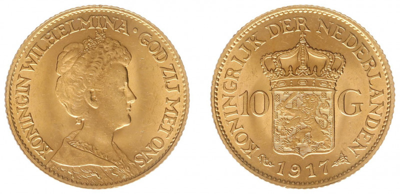 Nederland - Gouden Tientjes 1875 - 1933 - 10 Gulden 1917 - Gold - a.XF