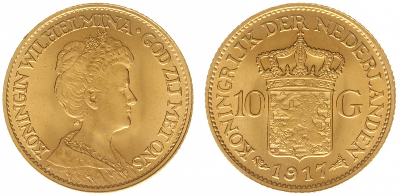 Nederland - Gouden Tientjes 1875 - 1933 - 10 Gulden 1917 - Gold - XF