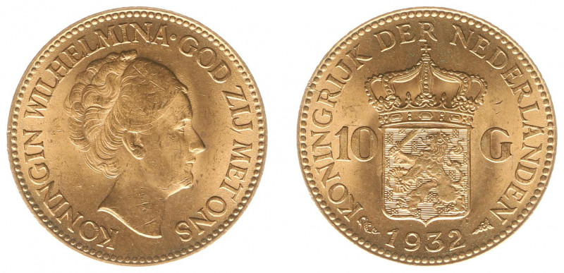 Nederland - Gouden Tientjes 1875 - 1933 - 10 Gulden 1932 - Gold - XF