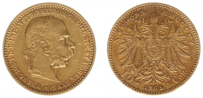 Oostenrijk - 10 Corona 1905 (KM2805, Her.384, Fr.506) - Gold - VF