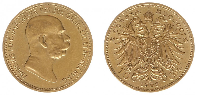 Oostenrijk - 10 Corona 1909 (KM2815, Her.387, Fr.512) - Gold - XF