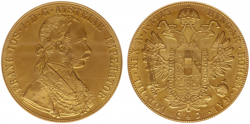 Oostenrijk - 4 Ducats 1915 (KM2276) - Gold restrike .986 - Proof