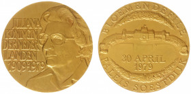 Nederland - Penning Koningin Juliana 70 jaar - Gold 7,40 gram .900 - FDC