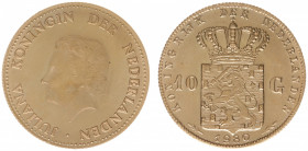 Nederland - Penning 'Golden tientje Juliana 1980' - Gold 6 gram .585 - UNC