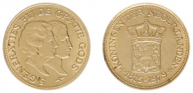 Nederland - Medal 'Juliana & Bernhard' - Gold 3.93 gram .585 - UNC