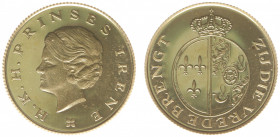 Nederland - Penning Prinses Irene - Gold 3,70 gram .750 - Proof
