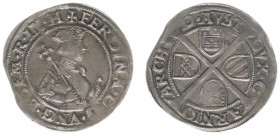 Austria - Empire - Ferdinand I (1521-1564) - 6 Kreuzer nd., Krain mint (Markl 1849, Lanz II-66, MzA. p.2) - Obv: Crowned bust right with sword and sce...