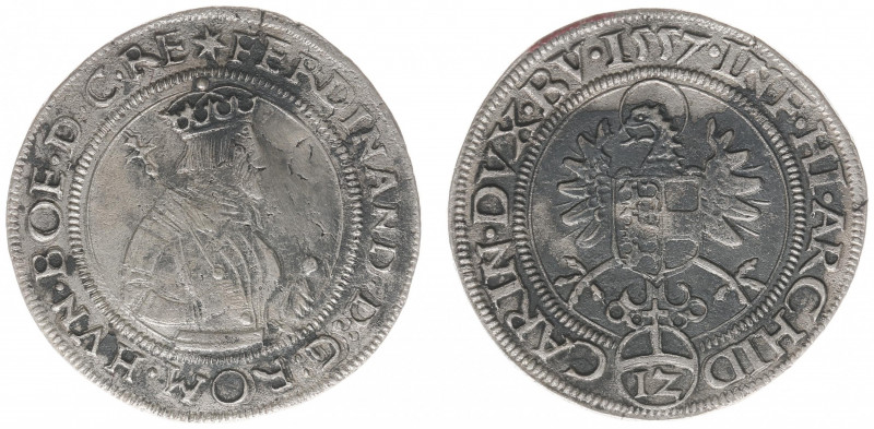 Austria - Empire - Ferdinand I (1521-1564) - 12 Kreuzer 1557, Hall (Hahn 130; M-...