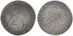 Austria - Empire - Ferdinand I (1521-1564) - Taler nd. (after 1530), Vienna (Dav.8009, Voglh.44/1) - Obv: Crowned half-length bust right holding sword...