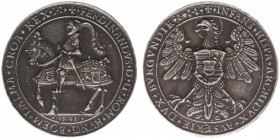 Austria - Empire - Ferdinand I (1521-1564) - Cast silver medal of a Schautaler 1541, Kremnitz (cf. Voglh.33, cf. Markl2075) - Obv: Emperor in full arm...