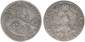 Austria - Empire - Rudolf II (1576-1612) - Taler 1598, Nagybanya (Dav.8069, Husz.1037) - Obv: Armoured and draped bust right, shield left, Madonna and...