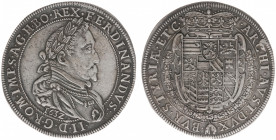 Austria - Empire - Ferdinand II (1590-1637) - Taler 1632, Graz (KM749.1, Her.432, Dav.3110) - Obv: Laureate and draped bust right / Rev: Crowned arms ...