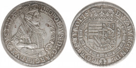 Austria - Empire - Leopold V (1619-1632) - Taler 1632, Hall (KM629.4, Dav.3338) - Obv: Half-length crowned and armored bust right / Rev: Crowned arms ...