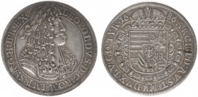 Austria - Empire - Leopold I (1657-1705) - Taler 1682, Hall (KM1303.1, Her.632, Dav.3241) - Obv: Armoured bust right / Rev: Crowned arms within order ...