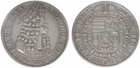 Austria - Empire - Leopold I (1657-1705) - Taler 1700, Hall (KM1303.4, Her.648, Dav.3245) - Obv: Laureate and aromored bust right / Rev: Crowned arms ...