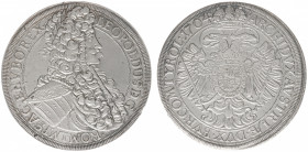 Austria - Empire - Leopold I (1657-1705) - Taler 1704, Vienna (KM1413, Her.603, Dav.1001) - Obv: Armoured bust right / Rev: Crowned double headed impe...