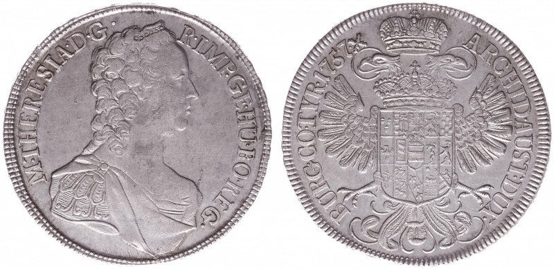 Austria - Empire - Maria Theresa (1740-1780) - Taler 1757, Vienna (KM1817, Her.4...