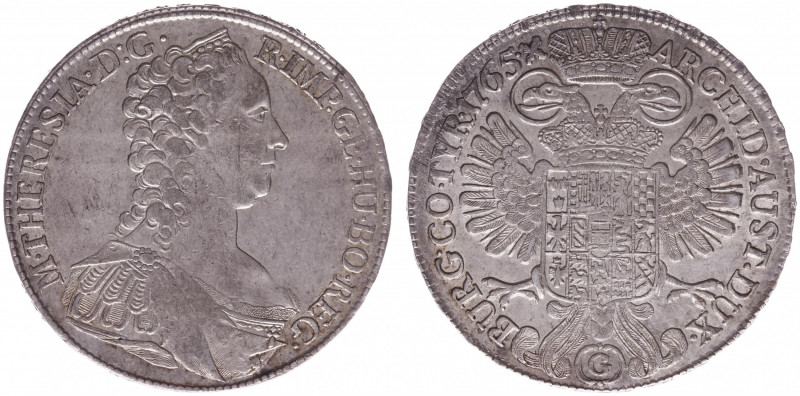 Austria - Empire - Maria Theresa (1740-1780) - Taler 1765-G, Günzburg (Her.491, ...