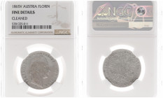 Austria - Empire - Franz Joseph I (1848-1916) - Gulden (Florin) 1865-V, Venice (KM2219, ANK28, Her.559) - Obv: Laureate head right / Rev: Crowned doub...